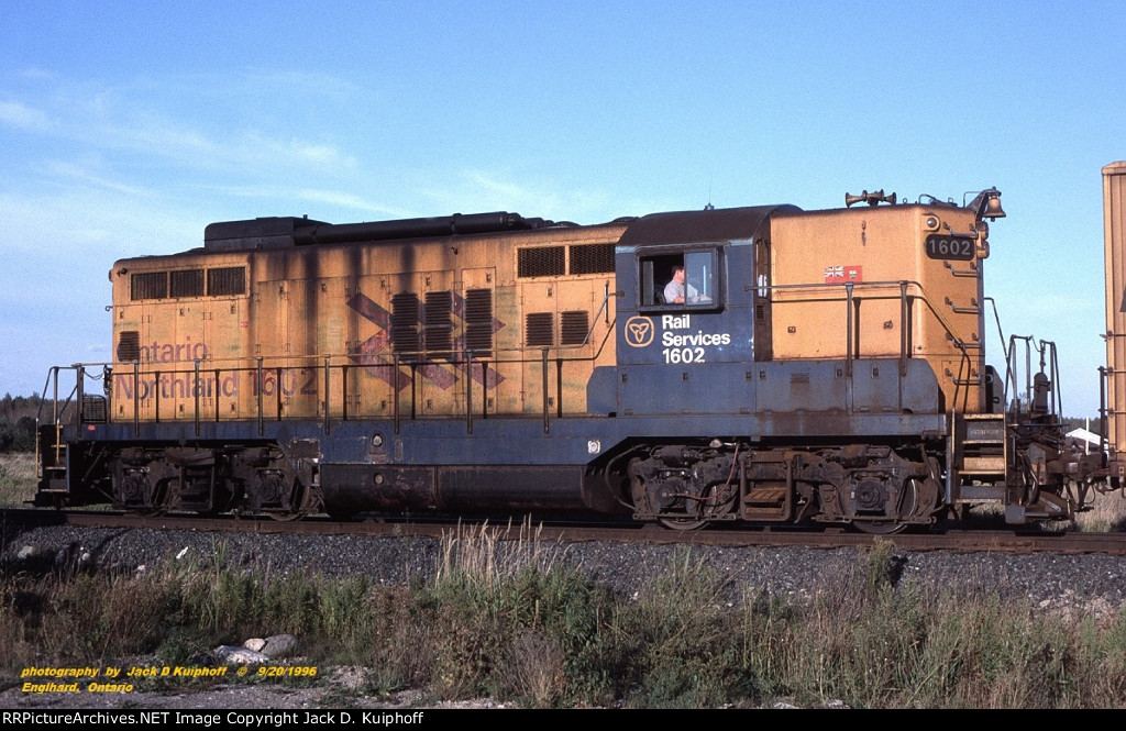 ONT 1602, GP9,  Englelhart, Ontario.  September 20, 1996. 